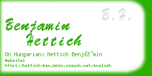 benjamin hettich business card